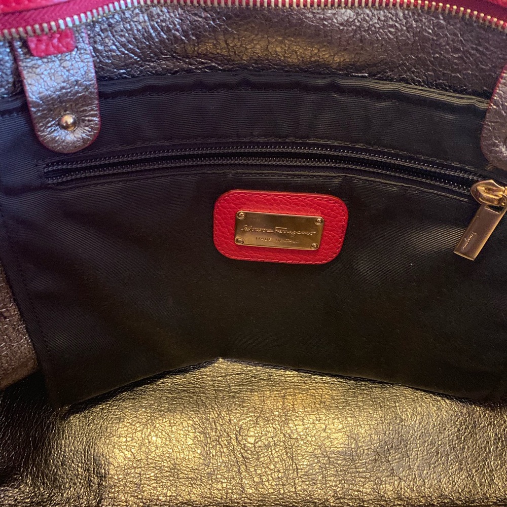🛑 SOLD Salvatore Ferragamo Red Tote-Bice Large - Picture 4 of 8